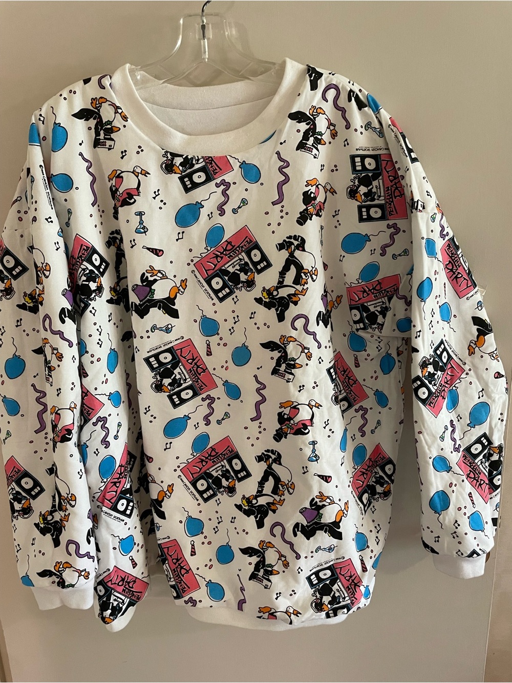 Vintage 1988 Calhoun Sportswear Penguin Party Reversible sweatshirt Women’s XL